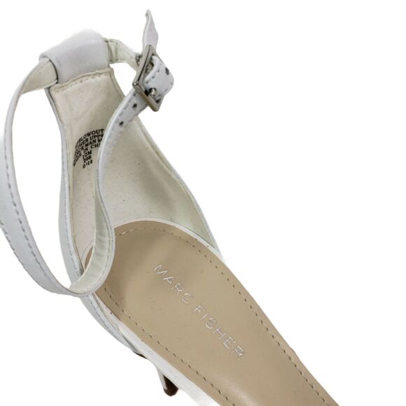 Marc Fisher Shoes Women's 10 White High Heel Dress SandalsAnkle Strap Blowout - Picture 6 of 6